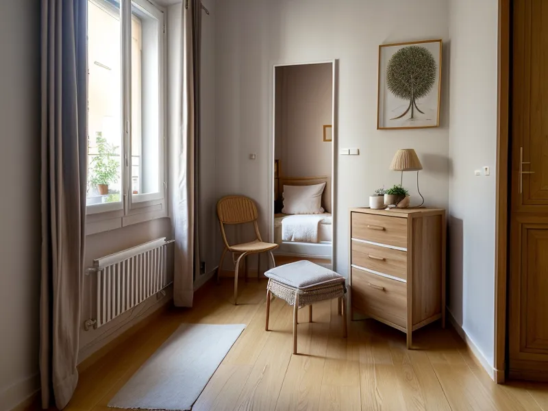 Nettoyage des joints de carrelage d'un balcon avant réaménagement d'un petit espace extérieur