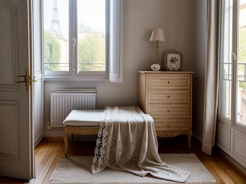 Boîte de rangement opaque et matériel de tricot éparpillé au sol, exemple du piège du rangement loisirs créatifs