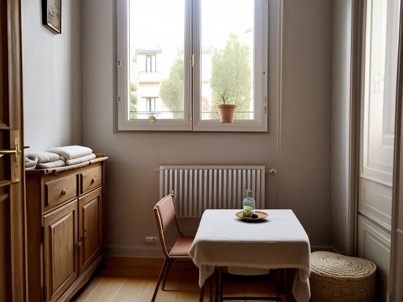 Carton de déménagement scotché dans l'entrée d'un appartement à Nantes, symbole du désencombrement à affronter
