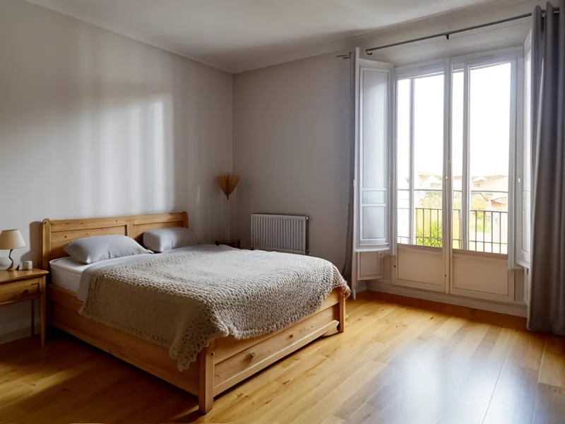 Portant ouvert avec serviettes et plaids rangés à vue dans un petit espace sans placard à linge
