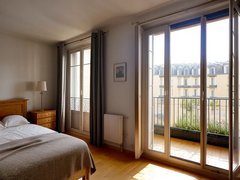 Bacs de rangement transparents empilés en attendant d'être affectés à une pièce précise