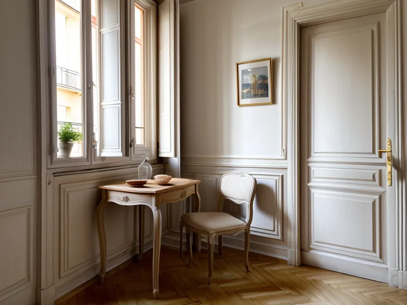 Petite étagère verticale posée au fond d'un placard à balais étroit pour organiser la maison.