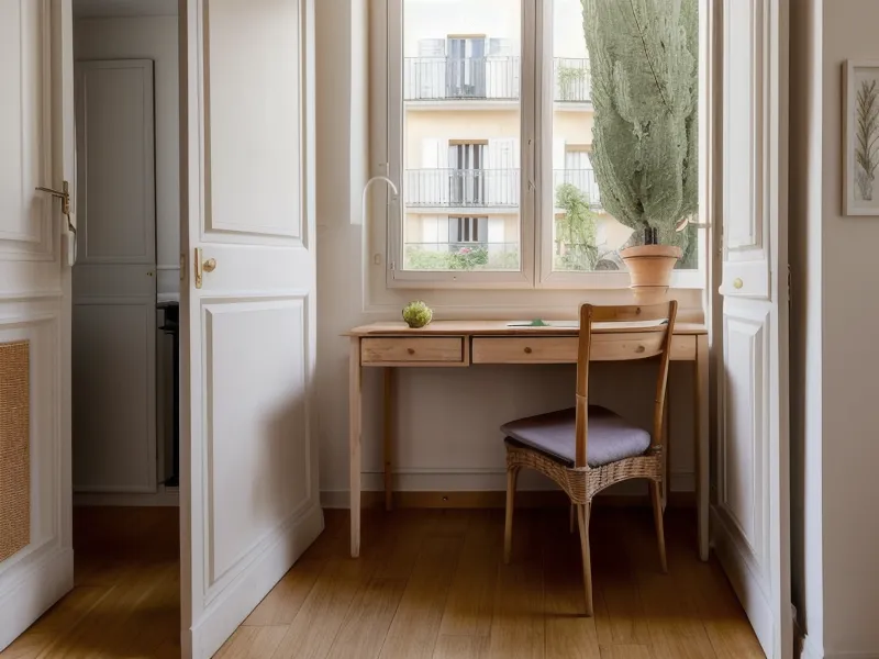 Crochets fixés à l'intérieur d'une porte de placard pour un rangement sous l'évier vertical
