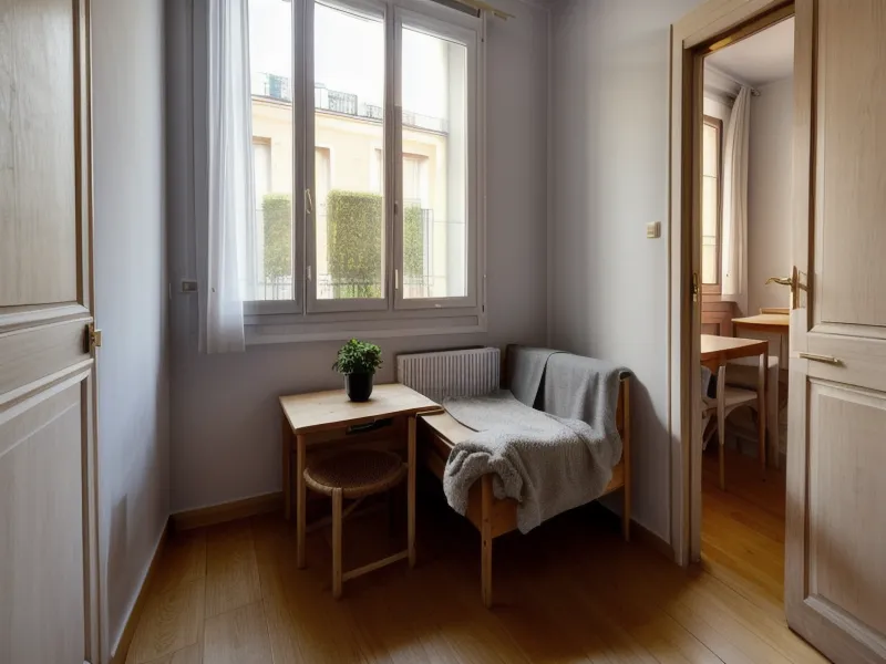 Une main glissant une valise sous un lit, astuce de rangement pour petit appartement à Nantes