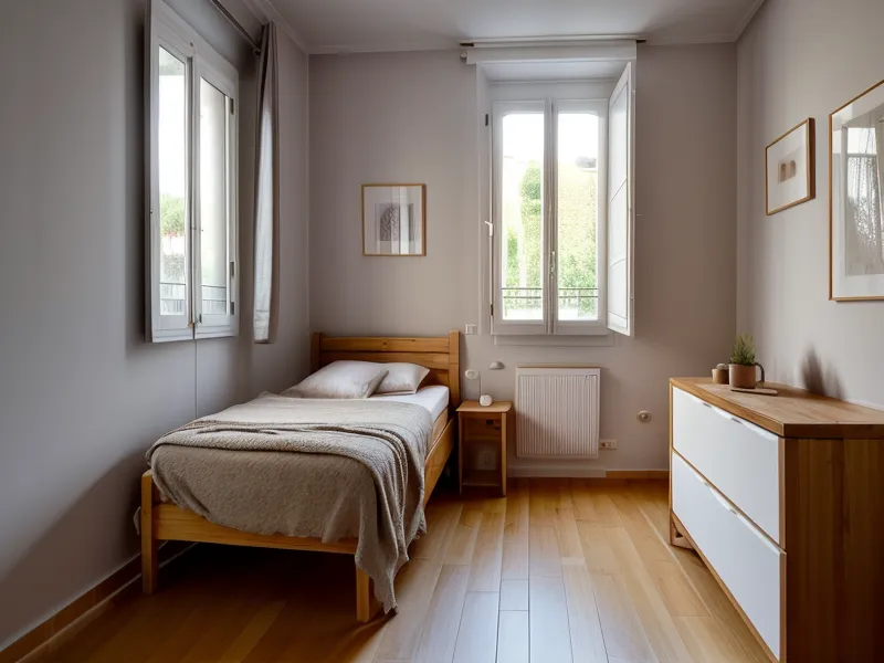 Sol du couloir entièrement dégagé, résultat de la méthode OVM appliquée dans un petit appartement