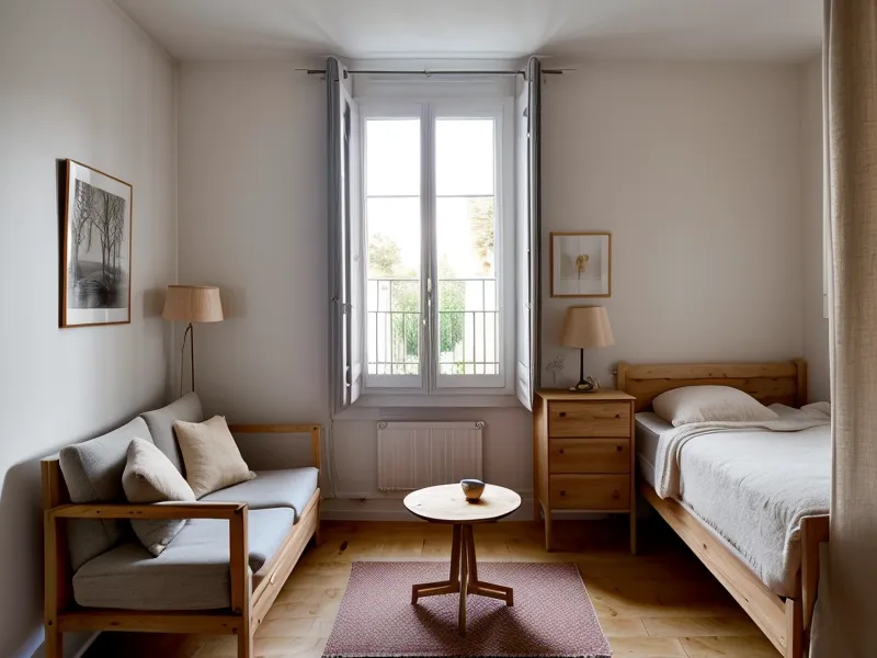 Tri de vieux papiers sur une table, étape du désencombrement pratique d'un appartement
